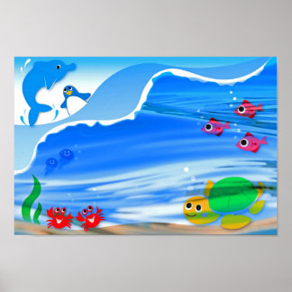 Póster Criaturas submarinas