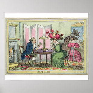 Póster Cribbage, publicado por Thomas McLean, Londres (co