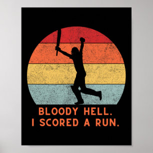 Póster Cricket Críquet Divertido Humor Deportes Críquet A