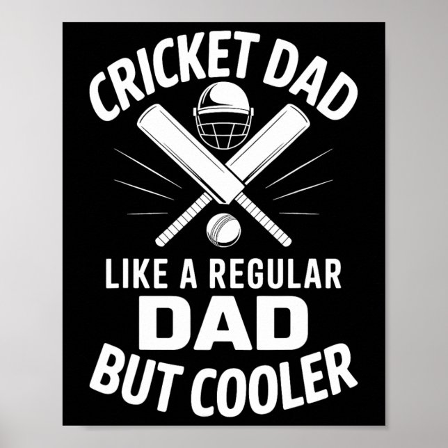 Póster Cricket Dad Funny Cricket  (Frente)