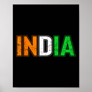 Póster Cricket de India Deporte Indio Atleta Jugador Entr