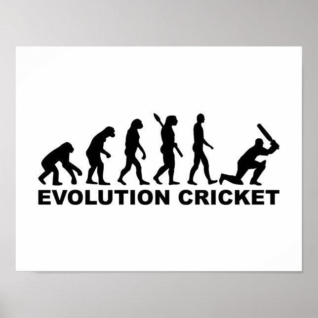 Póster Cricket de la evolución (Frente)