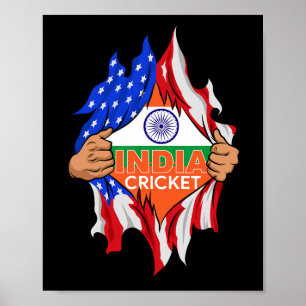 Póster Cricket de la India Perfecto para los fanáticos de
