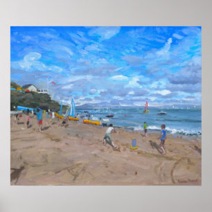 Póster Cricket de playa Abersoch 2013