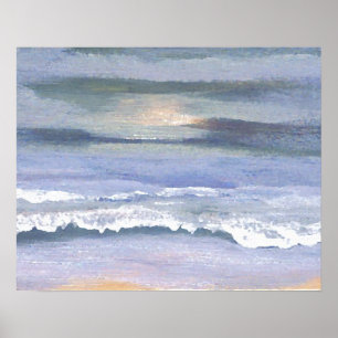 Póster Cricket Diane Ocean Art Poster - Crepúsculo de pla
