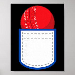 Póster Cricket divertido Ll en mi partido de cricket de b
