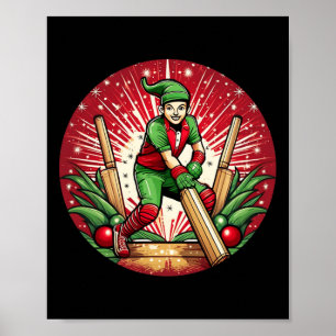 Póster Cricket duende de Navidad
