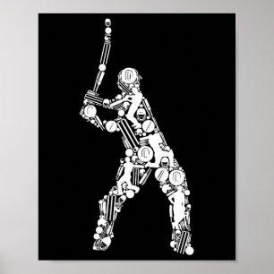 Póster Cricket Hombres Jugador de cricket 1 
