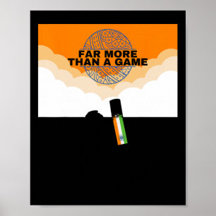 Póster Cricket India es más que la bandera de la camiseta