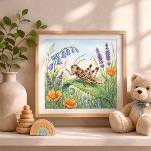 Póster Cricket Insectos Pequeños Guardería