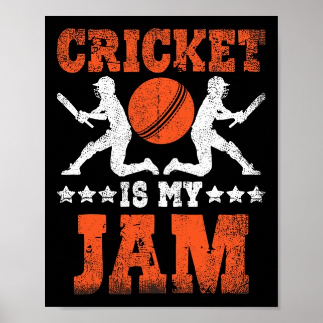 Póster Cricket Is My Jam Cricket  (Frente)