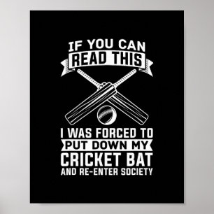 Póster Cricket - Jugador de Club de Críquet Tsman Lanzado