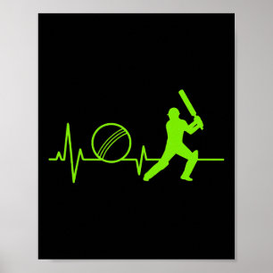Póster Cricket Latido Camiseta Pulso Tsman Diseño Para Ju