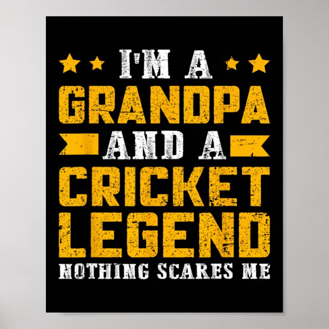 Póster Cricket Legend Grandpa  (Frente)