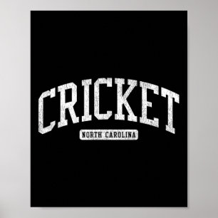Póster Cricket North Carolina Nc Js03 Universidad