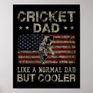 Póster Cricket Papá Como Un Papá Normal Pero Más Genial D