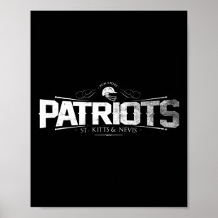 Póster Cricket Patriots St. Kitts y Nevis Angustiado 