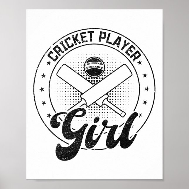 Póster Cricket Player Girl  (Frente)