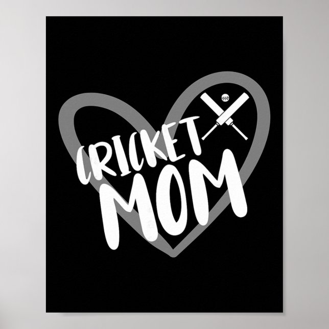 Póster Cricket Player Mom  (Frente)