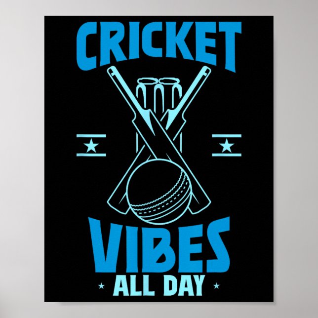 Póster Cricket Player Sports  (Frente)