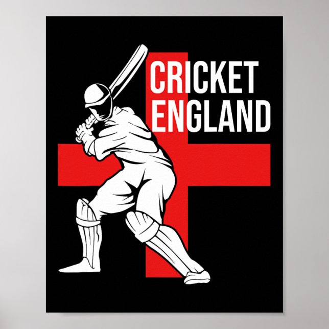 Póster Cricket Player Uk England Cricket For Men  (Frente)