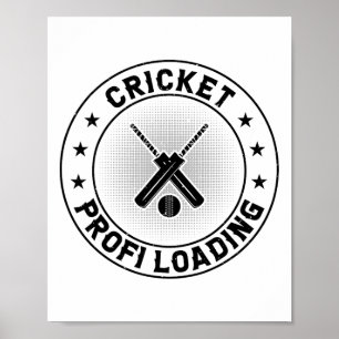 Póster Cricket Profi Loading - Jugador de cricket bateand