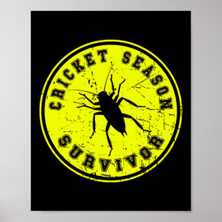 Póster Cricket Season Survivor Black Field Cricket Invasi