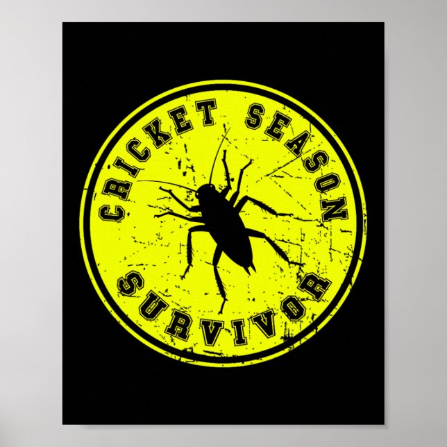 Póster Cricket Season Survivor Black Field Cricket Invasi (Frente)