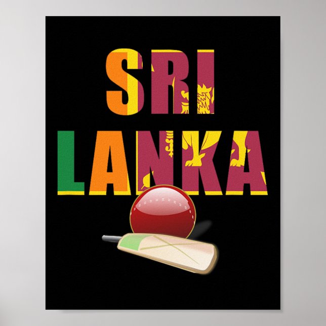 Póster Cricket Sri Lanka Flag T Ll  (Frente)