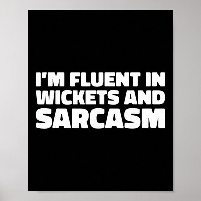 Póster Cricketer Umpire - Bowler Tsman Cricketing Cricket (Frente)