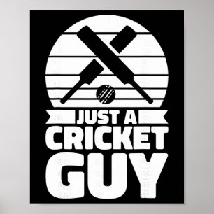Póster Cricketista Arbitraje Tsman - Solo un cricket