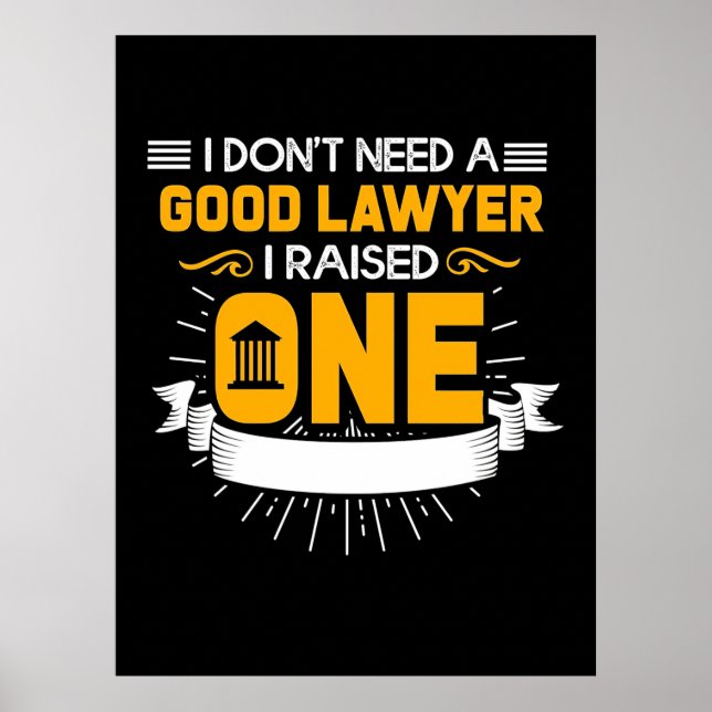 Póster Crié A Un Buen Abogado (Frente)