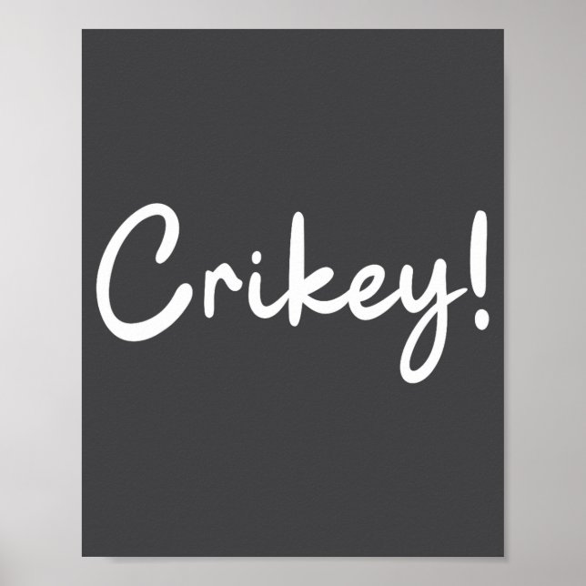 Póster Crikey Christmas Santa Hat Matching Christmas Fami (Frente)