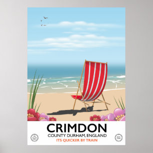 Póster Crimdon, Condado de Durham, Inglaterra.