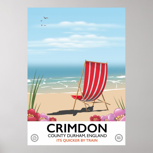 Póster Crimdon, Condado de Durham, Inglaterra. (Frente)