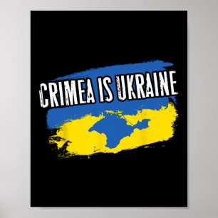 Póster Crimea Es Ucrania - Colores De La Bandera De Ua Ma