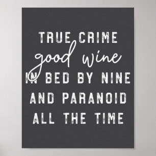 Póster Crimen Real Buen Vino En La Cama En Nueve Y Parano