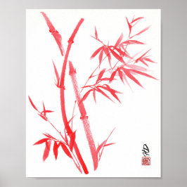 Póster Crimson Bamboo Spirit