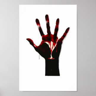 Póster Crimson Flow – Graphic Hand Expression