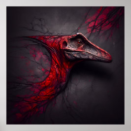 Póster Crimson Fossil Desconocido - AI Genius