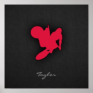 Póster Crimson Red Motocross