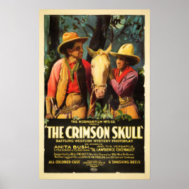Póster CRIMSON SKULL Richard Norman Old Classic Movie