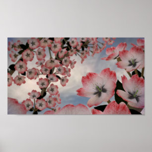 Póster Crimson Snow Blossom Poster