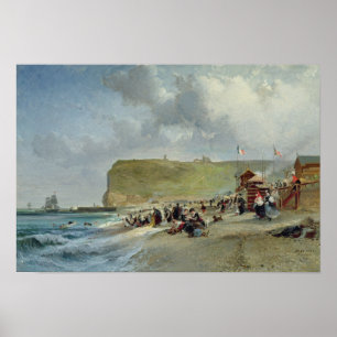 Póster Crinolinas en la playa, Fecamp, 1871