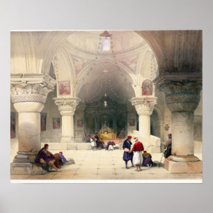 Póster Cripta del Santo Sepulcro, Jerusalén, placa 20 f