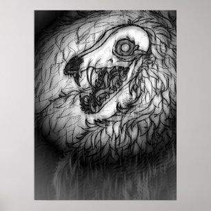 Póster Críptido: Boceto de Snow Wasset 