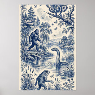 Póster Criptidos de Norteamérica — Patrón de Toile
