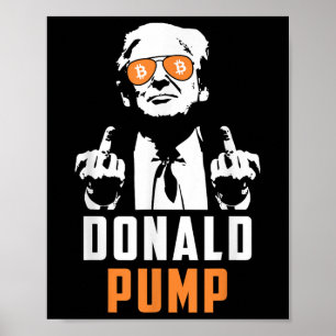 Póster Cripto de Trump 2024 divertido de Bitcoin Donald P