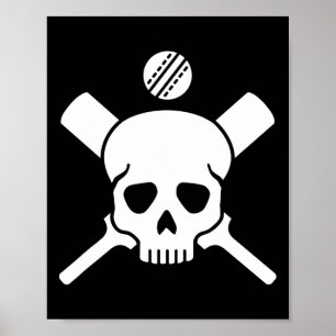 Póster Críquet Calavera 
