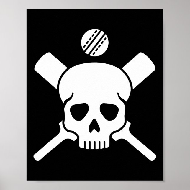 Póster Críquet Calavera  (Frente)